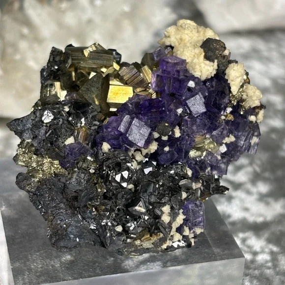 Pyrite Fluorite from Ojuela Mexico 🇲🇽 OM03